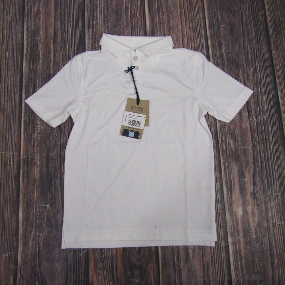 Chubbies NEW NWT Youth XS White Performance Polo Shirt Athletic Golf Sport